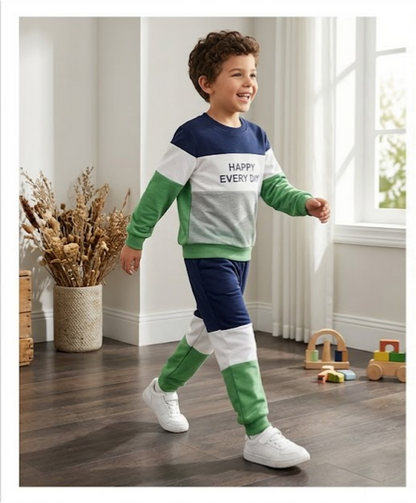 Boys Multicolor Full Sleeve Tracksuit 7–8 Years
