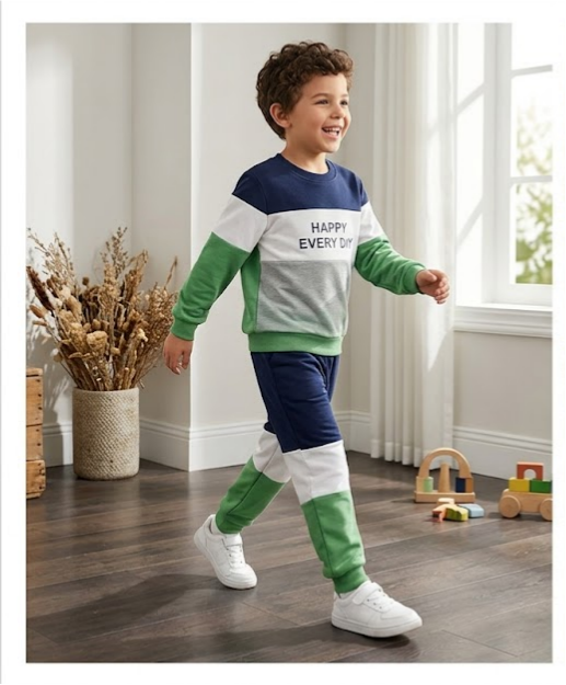Boys Multicolor Full Sleeve Tracksuit 7–8 Years