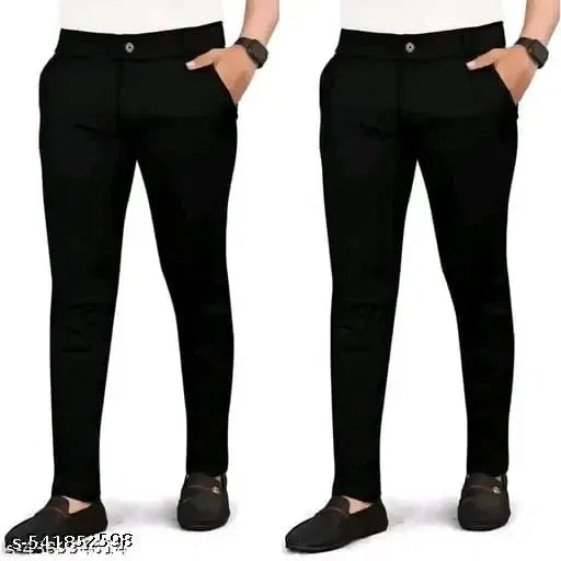 Cotton Blend Trouser for Men Pack of 2
