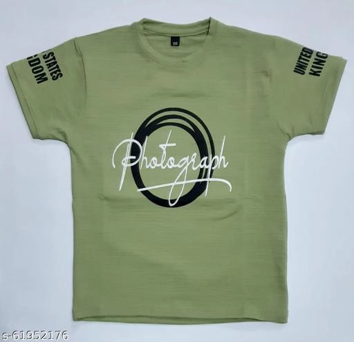 Boys Cotton Round Neck Printed T-Shirt