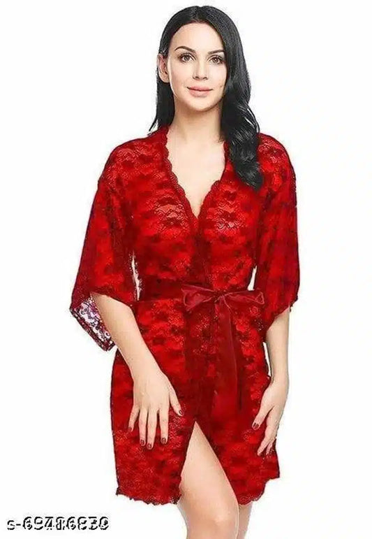 Women's Red Babydoll Lingerie Nightwear