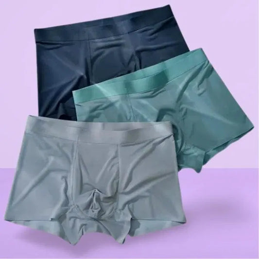 Men's Ice Silk Boxer Briefs Pack of 3