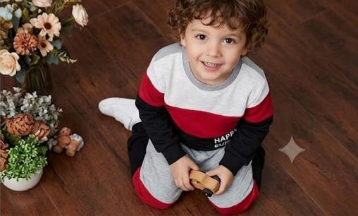 Boys Multicolor Full Sleeve Tracksuit